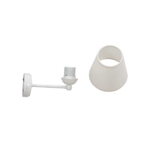 GloboStar® ELEGANTE 204-0187 Μοντέρνο Φωτιστικό Τοίχου Απλίκα Μονόφωτο 1 x E27 AC 220-240V IP20 Μπεζ & Λευκό – Μ14 x Π14 x Υ26cm