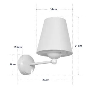 GloboStar® ELEGANTE 204-0187 Μοντέρνο Φωτιστικό Τοίχου Απλίκα Μονόφωτο 1 x E27 AC 220-240V IP20 Μπεζ & Λευκό – Μ14 x Π14 x Υ26cm