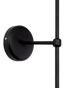 GloboStar® LING 204-0188 Μοντέρνο Φωτιστικό Τοίχου Απλίκα Μονόφωτο 1 x E27 AC 220-240V IP20 Μπεζ & Μαύρο – Μ22 x Π22 x Υ50cm