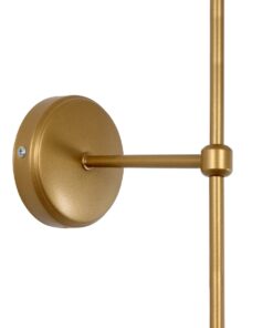 GloboStar® LING 204-0189 Μοντέρνο Φωτιστικό Τοίχου Απλίκα Μονόφωτο 1 x E27 AC 220-240V IP20 Μπεζ & Μαύρο – Μ13 x Π13 x Υ50cm