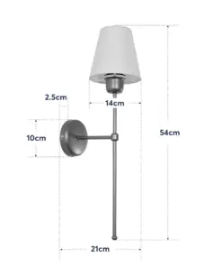 GloboStar® LING 204-0189 Μοντέρνο Φωτιστικό Τοίχου Απλίκα Μονόφωτο 1 x E27 AC 220-240V IP20 Μπεζ & Μαύρο – Μ13 x Π13 x Υ50cm