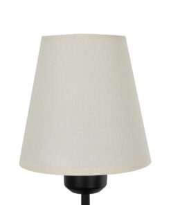 GloboStar® LING 204-0190 Μοντέρνο Φωτιστικό Τοίχου Απλίκα Μονόφωτο 1 x E27 AC 220-240V IP20 Μπεζ & Μαύρο – Μ13 x Π13 x Υ50cm