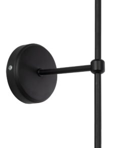 GloboStar® LING 204-0190 Μοντέρνο Φωτιστικό Τοίχου Απλίκα Μονόφωτο 1 x E27 AC 220-240V IP20 Μπεζ & Μαύρο – Μ13 x Π13 x Υ50cm