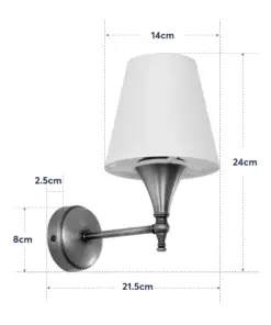 GloboStar® SUSE 204-0191 Μοντέρνο Φωτιστικό Τοίχου Απλίκα Μονόφωτο 1 x E27 AC 220-240V IP20 Μπεζ & Μπρούτζινο – Μ23 x Π13 x Υ21cm