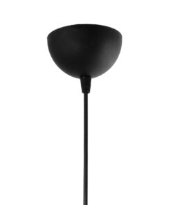 GloboStar® STONE 204-0194 Μοντέρνο Κρεμαστό Φωτιστικό Καμπάνα Μονόφωτο 1 x E27 IP20 Μαύρο Με Λευκό Πολυστερίνη με Ρητίνη – Μ35 x Π31 x Υ26cm