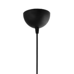 GloboStar® STONE 204-0194 Μοντέρνο Κρεμαστό Φωτιστικό Καμπάνα Μονόφωτο 1 x E27 IP20 Μαύρο Με Λευκό Πολυστερίνη με Ρητίνη – Μ35 x Π31 x Υ26cm