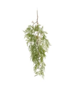 GloboStar® Artificial Garden HANGING FERN 20620 Τεχνητό Διακοσμητικό Κρεμαστό Φυτό Φτέρης Μ32 x Π14 x Υ96cm