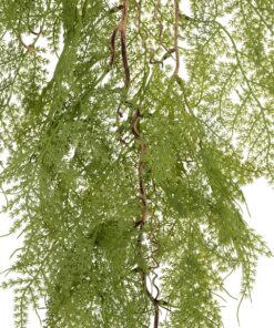 GloboStar® Artificial Garden HANGING FERN 20620 Τεχνητό Διακοσμητικό Κρεμαστό Φυτό Φτέρης Μ32 x Π14 x Υ96cm
