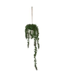 GloboStar® Artificial Garden HANGING LOVER’S TEARS 20628 – Τεχνητό Κρεμαστό Διακοσμητικό Φυτό Lover’s Tears Μ16 x Π16 x Y50cm