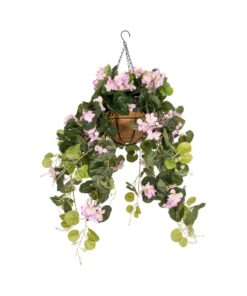 GloboStar® Artificial Garden BEGONIA HANGING PLANT 20639 Τεχνητό Κρεμαστό Διακοσμητικό Φυτό Βιγόνια Π75 x Μ75 x Y80cm
