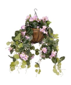 GloboStar® Artificial Garden BEGONIA HANGING PLANT 20639 Τεχνητό Κρεμαστό Διακοσμητικό Φυτό Βιγόνια Π75 x Μ75 x Y80cm