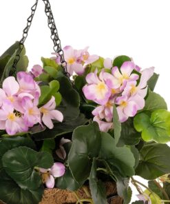 GloboStar® Artificial Garden BEGONIA HANGING PLANT 20639 Τεχνητό Κρεμαστό Διακοσμητικό Φυτό Βιγόνια Π75 x Μ75 x Y80cm