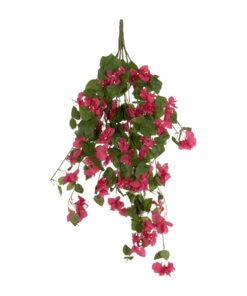 GloboStar® Artificial Garden BOUGAINVILLEA BRANCH 20663 Τεχνητό Κρεμαστό Διακοσμητικό Κλαδί Μπουκαμβίλιας Φουξ Μ45 x Π12 x Υ90cm