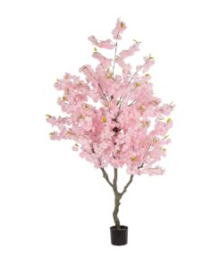 GloboStar® Artificial Garden PINK CHERRY BLOSSOM TREE 20678 Τεχνητό Διακοσμητικό Δέντρο Ροζ Άνθος Κερασιάς Υ200cm