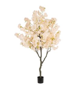 GloboStar® Artificial Garden SALMON CHERRY BLOSSOM TREE 20680 Τεχνητό Διακοσμητικό Δέντρο Απαλό Ροζ Άνθος Κερασιάς Υ200cm