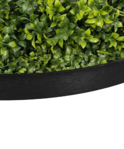 GloboStar® Artificial Garden VARIOUS PLANTS ROUND WALL DISC 20689 Τεχνητό Διακοσμητικό Στρογγυλό Πάνελ Φυλλωσιάς – Κάθετος Κήπος Μιξ Μ70 x Π70 x Υ15cm