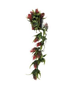 GloboStar® Artificial Garden HANGING RED PINE CONE 20869 Τεχνητό Κρεμαστό Διακοσμητικό Φυτό Κόκκινο Κουκουνάρι Μ17 x Π17 x Υ50cm