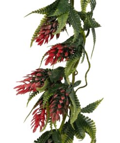 GloboStar® Artificial Garden HANGING RED PINE CONE 20869 Τεχνητό Κρεμαστό Διακοσμητικό Φυτό Κόκκινο Κουκουνάρι Μ17 x Π17 x Υ50cm