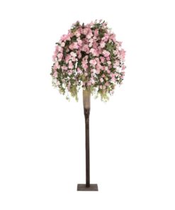 GloboStar® Artificial Garden ROSES TREE 21068 Τεχνητό Διακοσμητικό Δέντρο Τριανταφυλλιά Μ110 x Π110 x Υ240cm