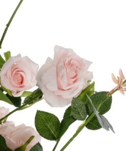 GloboStar® Artificial Garden LIGHT PINK ROSES 21071 Τεχνητό Διακοσμητικό Δέντρο Τριανταφυλλιά Μ50 x Π50 x Υ90cm