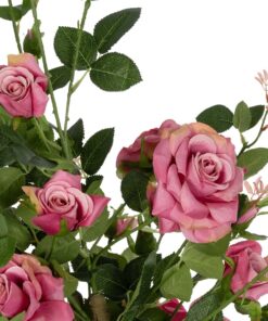 GloboStar® Artificial Garden PINK ROSES 21072 Τεχνητό Διακοσμητικό Δέντρο Τριανταφυλλιά Μ50 x Π50 x Υ90cm