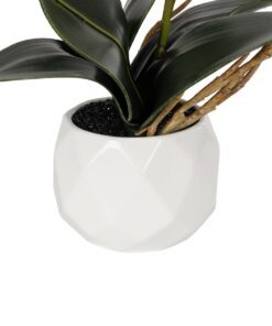 GloboStar® Artificial Garden PINK ORCHID 21075 Διακοσμητικό Φυτό Ροζ Ορχιδέα Υ30cm