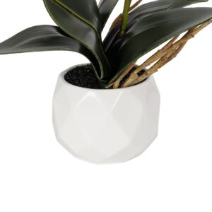 GloboStar® Artificial Garden PINK ORCHID 21075 Διακοσμητικό Φυτό Ροζ Ορχιδέα  Υ30cm