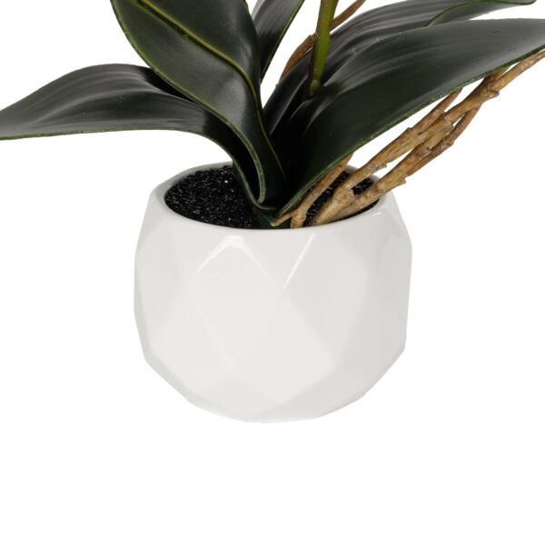 GloboStar® Artificial Garden PINK ORCHID 21075 Διακοσμητικό Φυτό Ροζ Ορχιδέα  Υ30cm