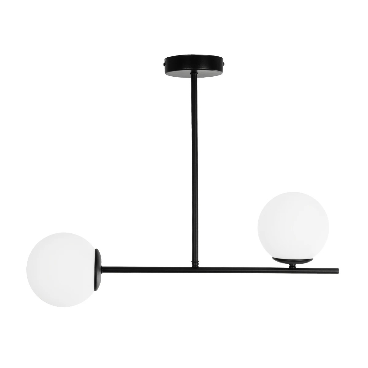 GLOBOSTAR® GLOBUS 201-0118 Μοντέρνο Φωτιστικό Οροφής με Ντουί 2 x E27 AC 220-240V IP20 – Μαύρο & Λευκό – Μ65 x Π15 x Υ23cm