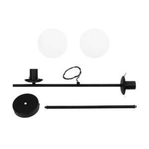 GLOBOSTAR® GLOBUS 201-0118 Μοντέρνο Φωτιστικό Οροφής με Ντουί 2 x E27 AC 220-240V IP20 – Μαύρο & Λευκό – Μ65 x Π15 x Υ23cm