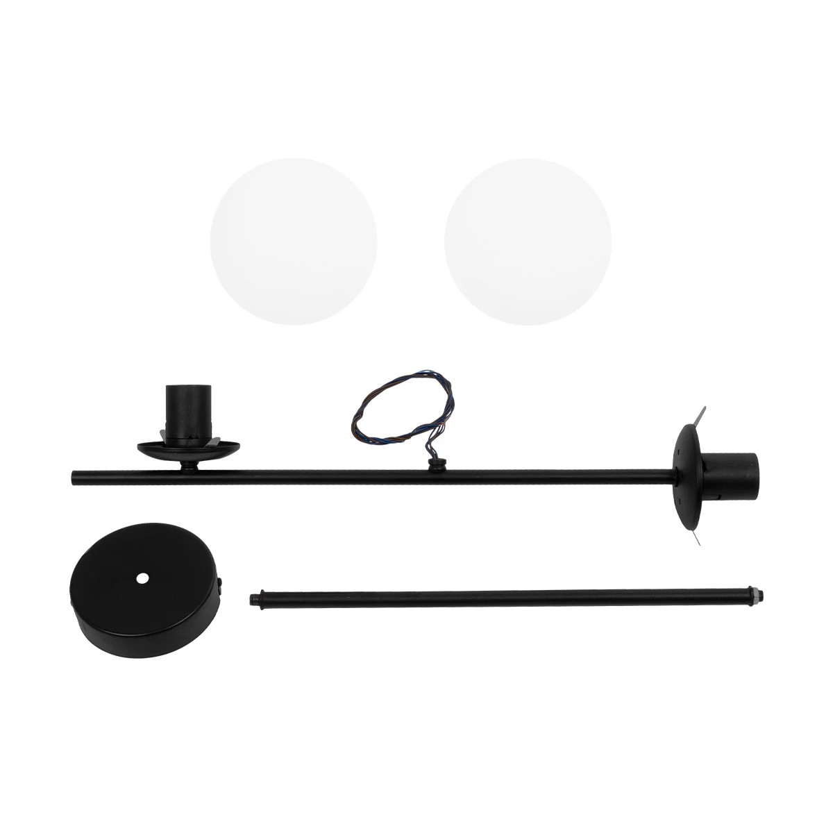 GLOBOSTAR® GLOBUS 201-0118 Μοντέρνο Φωτιστικό Οροφής με Ντουί 2 x E27 AC 220-240V IP20 – Μαύρο & Λευκό – Μ65 x Π15 x Υ23cm