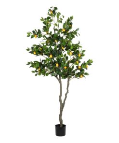GloboStar® Artificial Garden LEMON TREE 21106 Τεχνητό Διακοσμητικό Δέντρο Λεμονιά Υ200cm