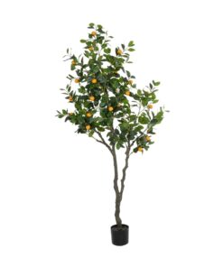 GloboStar® Artificial Garden ORANGE TREE 21110 Τεχνητό Διακοσμητικό Δέντρο Πορτοκαλιά Μ110 x Π80 x Υ200cm
