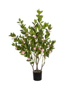 GloboStar® Artificial Garden CAMELIA 21115 Τεχνητό Διακοσμητικό Δέντρο Καμέλια Μ50 x Π30 x Υ90cm