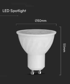LED Λάμπα GU10 CREE CHIP 6W V-TAC Dimmable 38° 445lm Φυσικό Λευκό 4000K – 211966