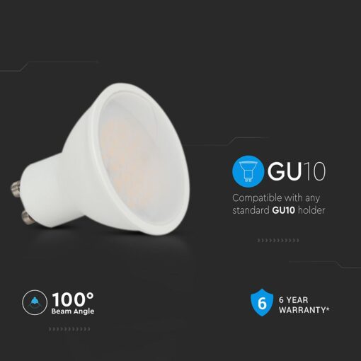LED Spotlight – CREE CHIP 4.5W GU10 Plastic 110° 3000K