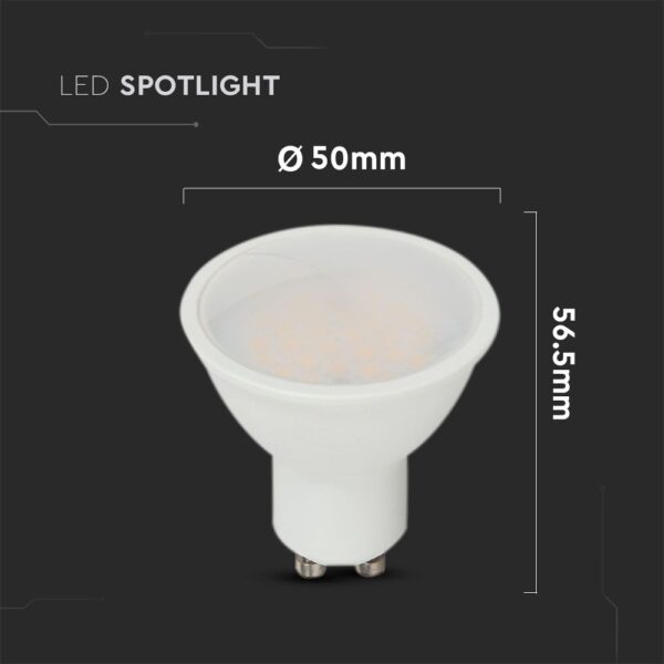 LED Λάμπα GU10 CREE CHIP 4.5W V-TAC 110° 400lm Ψυχρό Λευκό 6500K – 21203-6