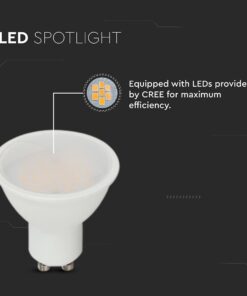 LED Λάμπα GU10 CREE CHIP 4.5W V-TAC 110° 400lm Ψυχρό Λευκό 6500K – 21203-6