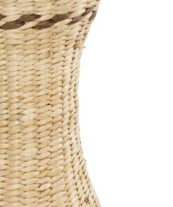 GloboStar® Artificial Garden MONACO 21235 Διακοσμητικό Πλεκτό Καλάθι – Κασπώ Γλάστρα – Flower Pot Μπεζ Φ29cm x Υ60cm