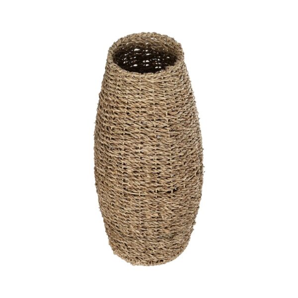 GloboStar® Artificial Garden FRANCISCO 21240 Διακοσμητικό Πλεκτό Καλάθι – Κασπώ Γλάστρα – Flower Pot Μπεζ Μ20 x Π20 x Υ41cm