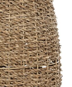 GloboStar® Artificial Garden FRANCISCO 21240 Διακοσμητικό Πλεκτό Καλάθι – Κασπώ Γλάστρα – Flower Pot Μπεζ Μ20 x Π20 x Υ41cm
