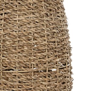 GloboStar® Artificial Garden FRANCISCO 21240 Διακοσμητικό Πλεκτό Καλάθι – Κασπώ Γλάστρα – Flower Pot Μπεζ Μ20 x Π20 x Υ41cm