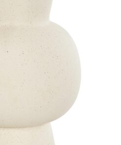 GloboStar® Artificial Garden BANGKOK 21274 Διακοσμητικό Κεραμικό Βάζο Μπεζ Μ12.5 x Π12.5 x Υ23cm