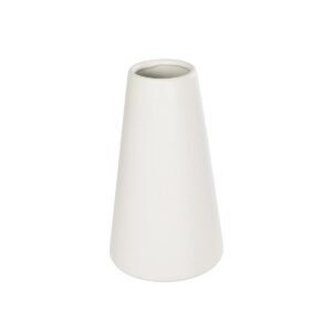 GloboStar® Artificial Garden CONSOLI 21287 Διακοσμητικό Κεραμικό Βάζο Μπεζ Μ14 x Π14 x Υ25cm