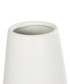 GloboStar® Artificial Garden CONSOLI 21287 Διακοσμητικό Κεραμικό Βάζο Μπεζ Μ14 x Π14 x Υ25cm