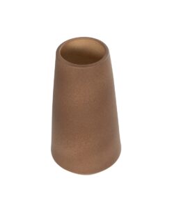 GloboStar® Artificial Garden PORTO 21288 Διακοσμητικό Κεραμικό Βάζο Καφέ Μ11 x Π11 x Υ20cm