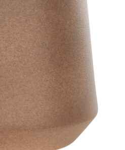 GloboStar® Artificial Garden PORTO 21288 Διακοσμητικό Κεραμικό Βάζο Καφέ Μ11 x Π11 x Υ20cm