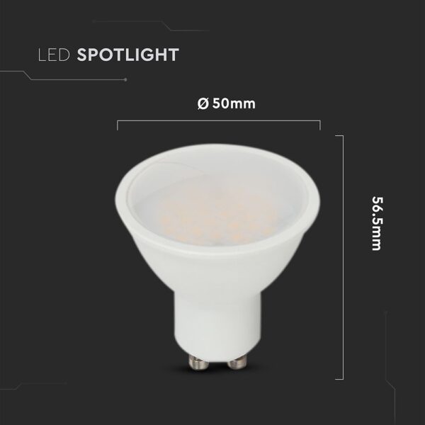 LED Λάμπα GU10 2.9W V-TAC 100° 250lm Φυσικό Λευκό 4000K – 212988