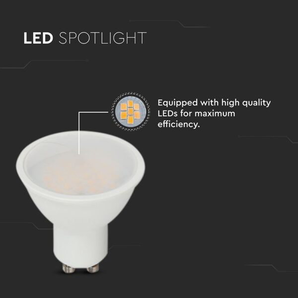 LED Λάμπα GU10 2.9W V-TAC 100° 250lm Φυσικό Λευκό 4000K – 212988