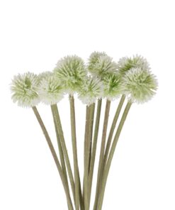 GloboStar® Artificial Garden WHITE DANDELION BOUQET 21358 Τεχνητό Διακοσμητικό Ταραξάκο Μπουκέτο Y54cm